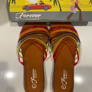 Colorful flat sandals